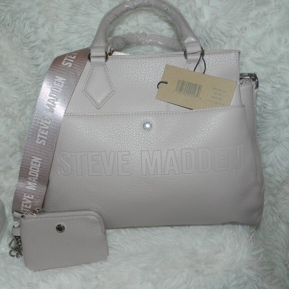 Steve Madden Pebble Grain Leather Satchel🆕SHIPS FAST😮💨⚡🚚 - Picture 7 of 16